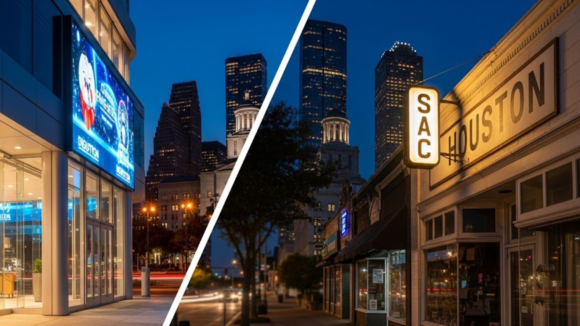 Digital Signs vs. Static Signs for a Houston Business