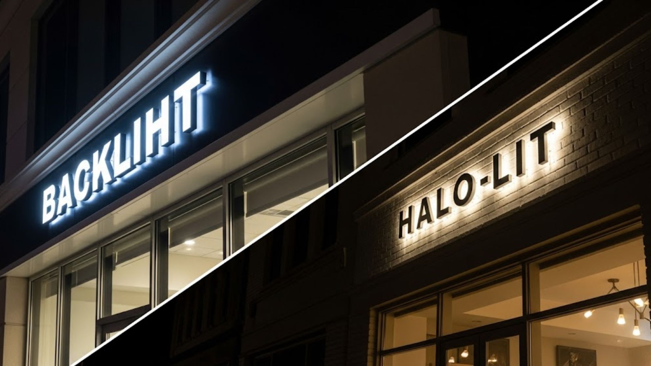 How do illuminated signage types compare for business visibility?