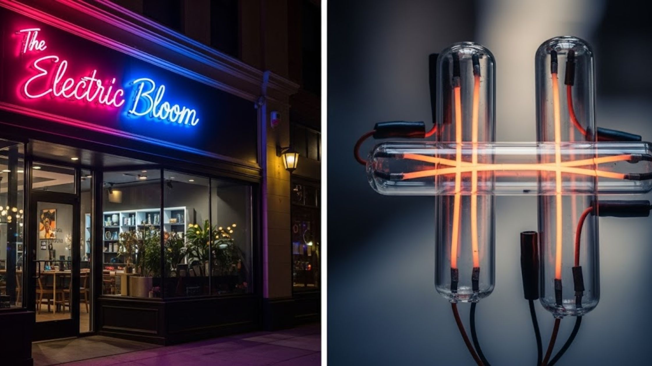 What are neon Store font signs and how do they work?